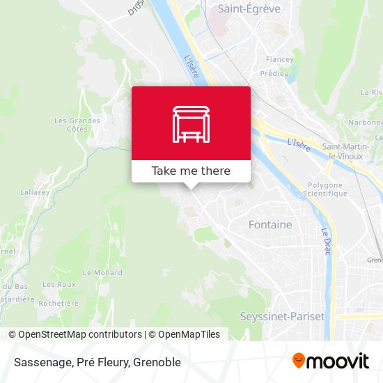 Sassenage, Pré Fleury map