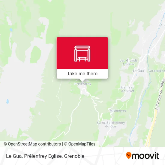 Le Gua, Prélenfrey Eglise map