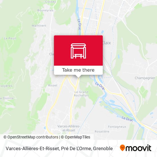 Varces-Allières-Et-Risset, Pré De L'Orme map