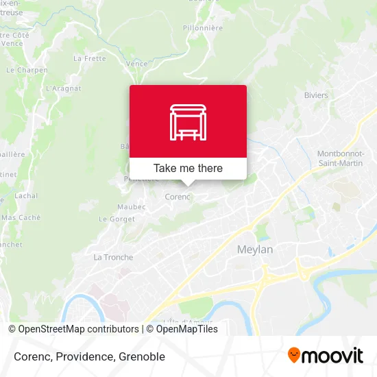 Corenc, Providence map