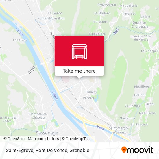 Saint-Égrève, Pont De Vence map