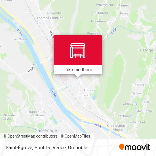 Saint-Égrève, Pont De Vence map