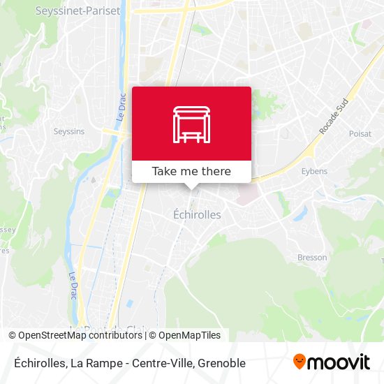 Échirolles, La Rampe - Centre-Ville map
