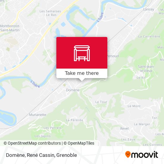 Domène, René Cassin map