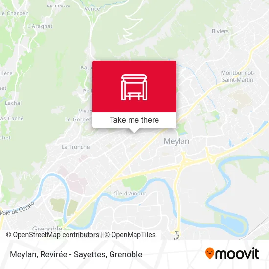 Meylan, Revirée - Sayettes map