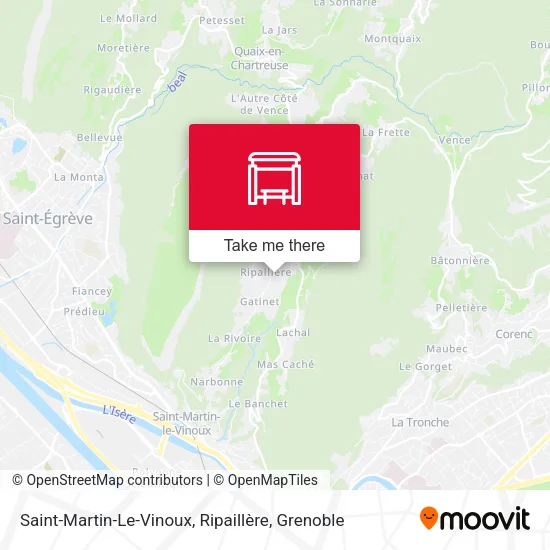 Saint-Martin-Le-Vinoux, Ripaillère map