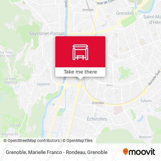 Grenoble, Marielle Franco - Rondeau map