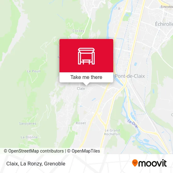 Claix, La Ronzy map