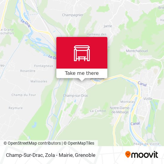 Champ-Sur-Drac, Zola - Mairie map