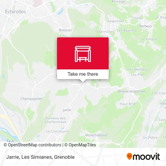 Jarrie, Les Simianes map