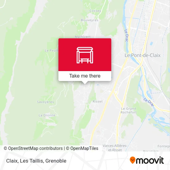 Claix, Les Taillis map