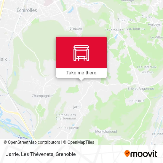 Jarrie, Les Thévenets map