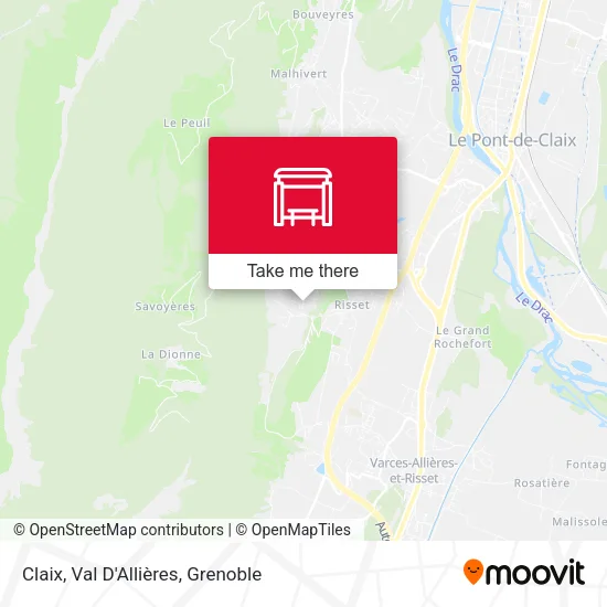 Claix, Val D'Allières map