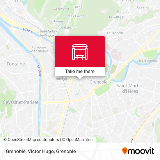 Grenoble, Victor Hugo map