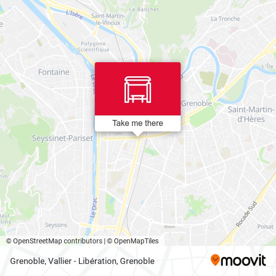 Grenoble, Vallier - Libération map