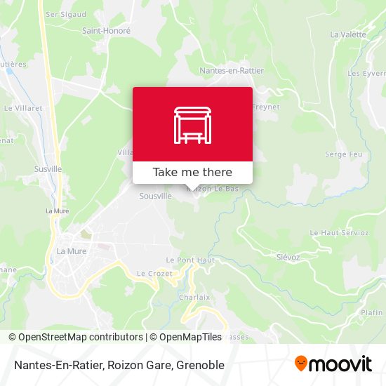 Nantes-En-Ratier, Roizon Gare map