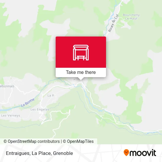 Entraigues, La Place map