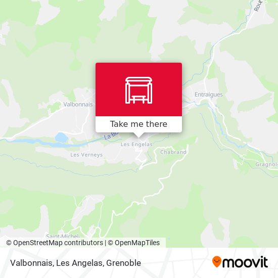 Valbonnais, Les Angelas map
