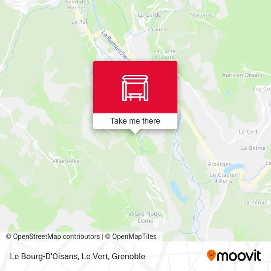 Le Bourg-D'Oisans, Le Vert map