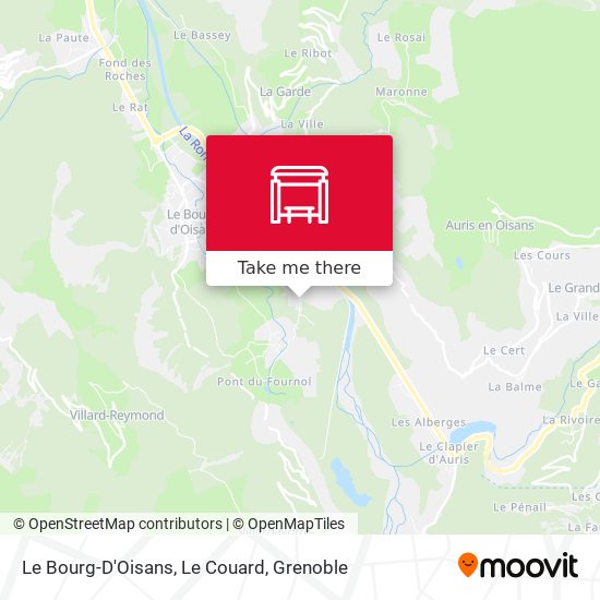 Le Bourg-D'Oisans, Le Couard map