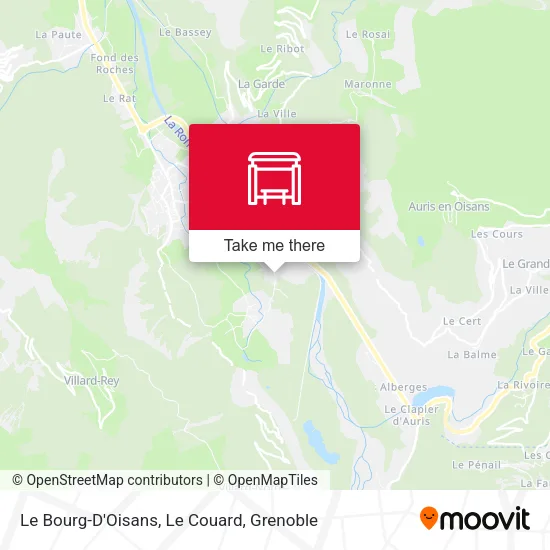 Le Bourg-D'Oisans, Le Couard map