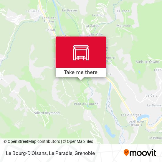 Le Bourg-D'Oisans, Le Paradis map