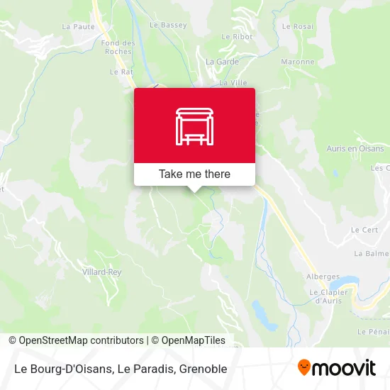Le Bourg-D'Oisans, Le Paradis map