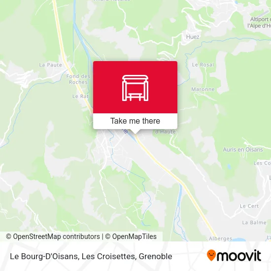 Le Bourg-D'Oisans, Les Croisettes map