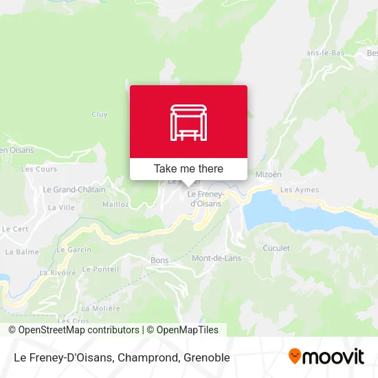 Le Freney-D'Oisans, Champrond map