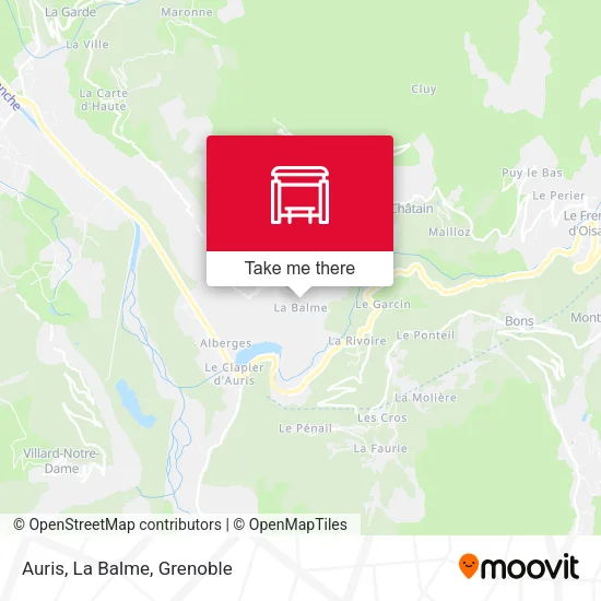 Auris, La Balme map