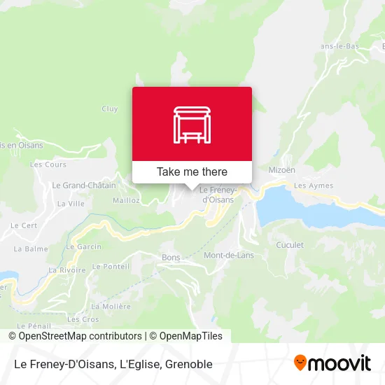 Le Freney-D'Oisans, L'Eglise map