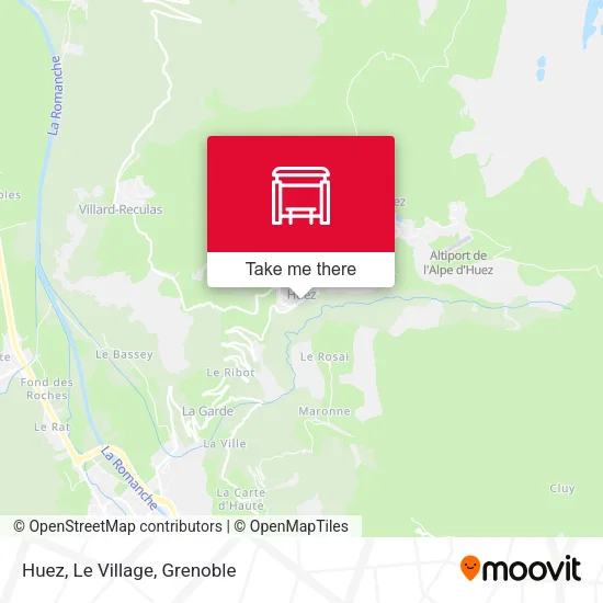 Huez, Le Village map