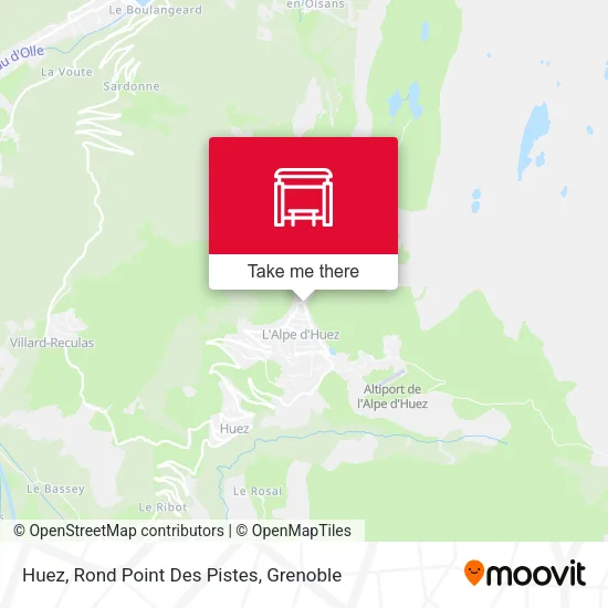 Huez, Rond Point Des Pistes map