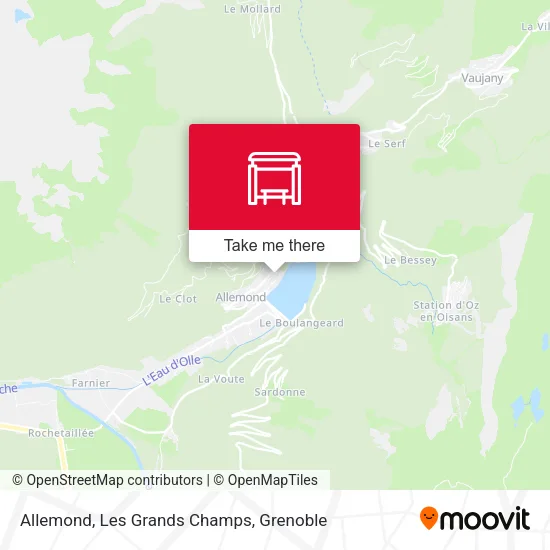 Allemond, Les Grands Champs map