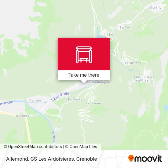 Allemond, GS Les Ardoisieres map