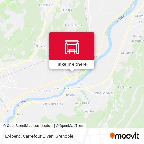 L'Albenc, Carrefour Bivan map