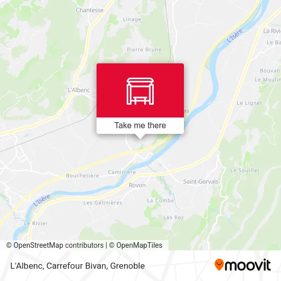 L'Albenc, Carrefour Bivan map
