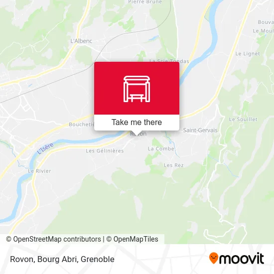 Rovon, Bourg Abri map