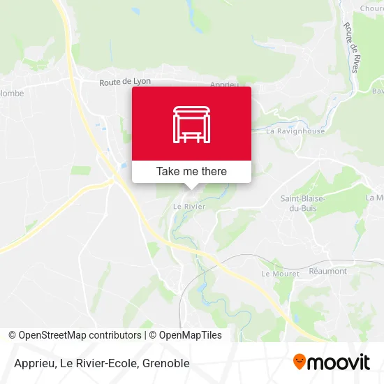 Apprieu, Le Rivier-Ecole map