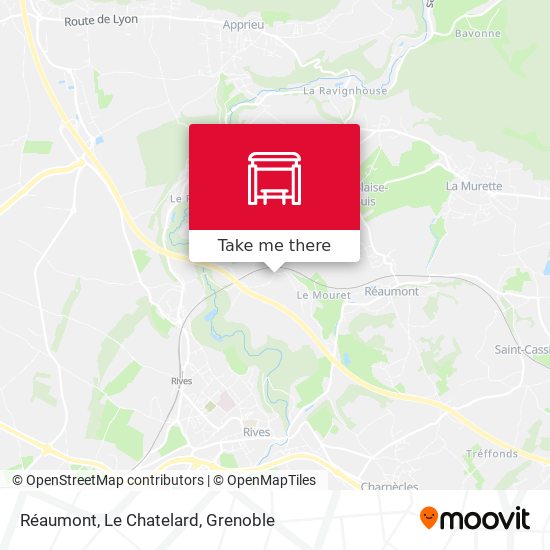 Réaumont, Le Chatelard map