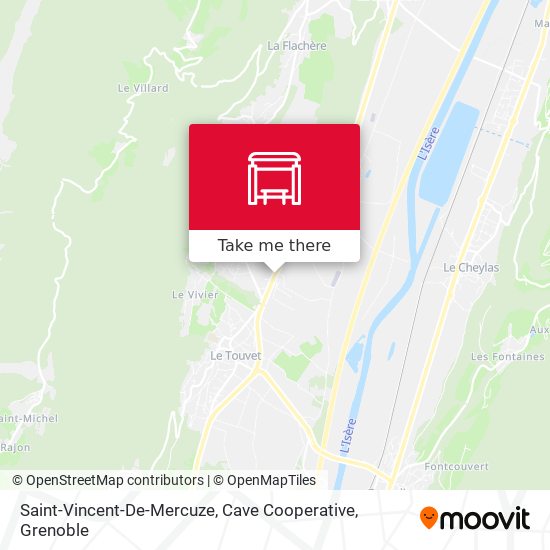 Saint-Vincent-De-Mercuze, Cave Cooperative map