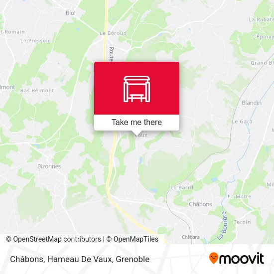 Châbons, Hameau De Vaux map