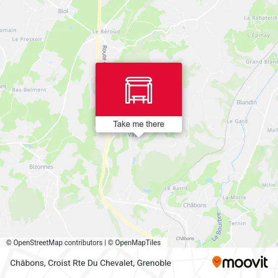 Châbons, Croist Rte Du Chevalet map