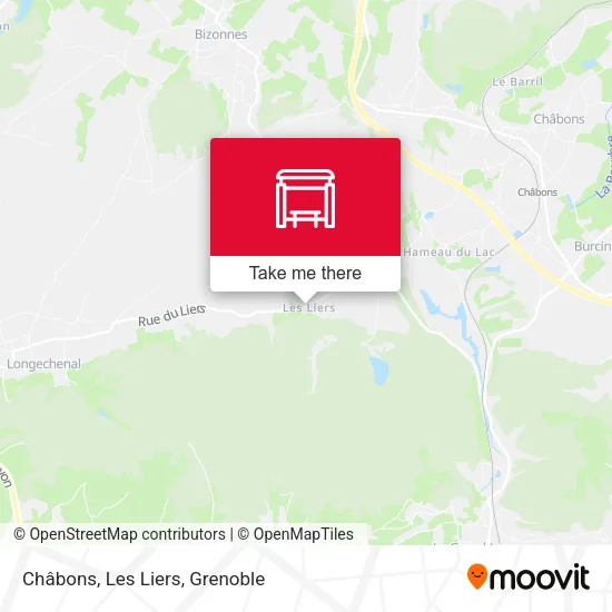 Châbons, Les Liers map
