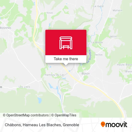 Châbons, Hameau Les Blaches map
