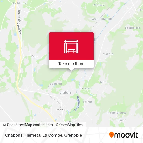 Châbons, Hameau La Combe map