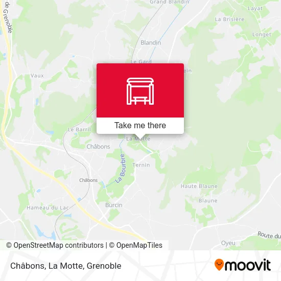 Châbons, La Motte map
