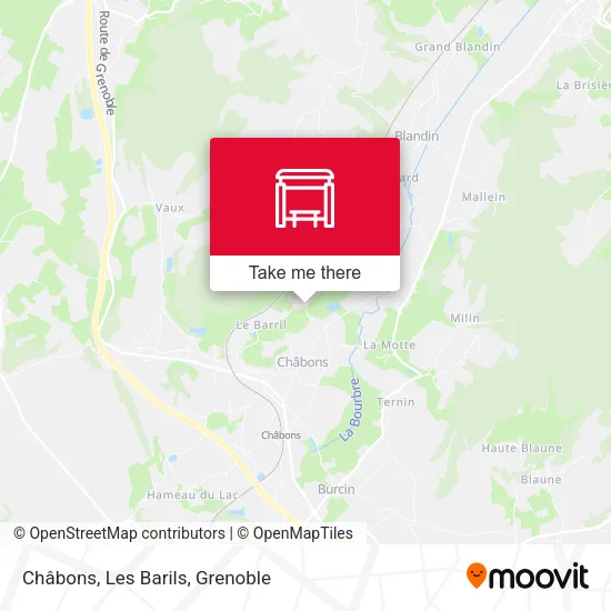 Châbons, Les Barils map