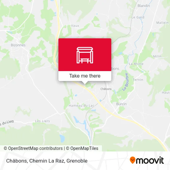Châbons, Chemin La Raz map