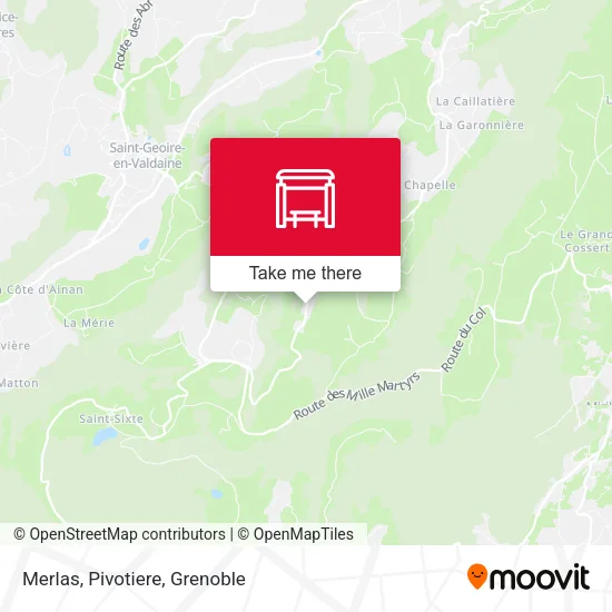 Merlas, Pivotiere map